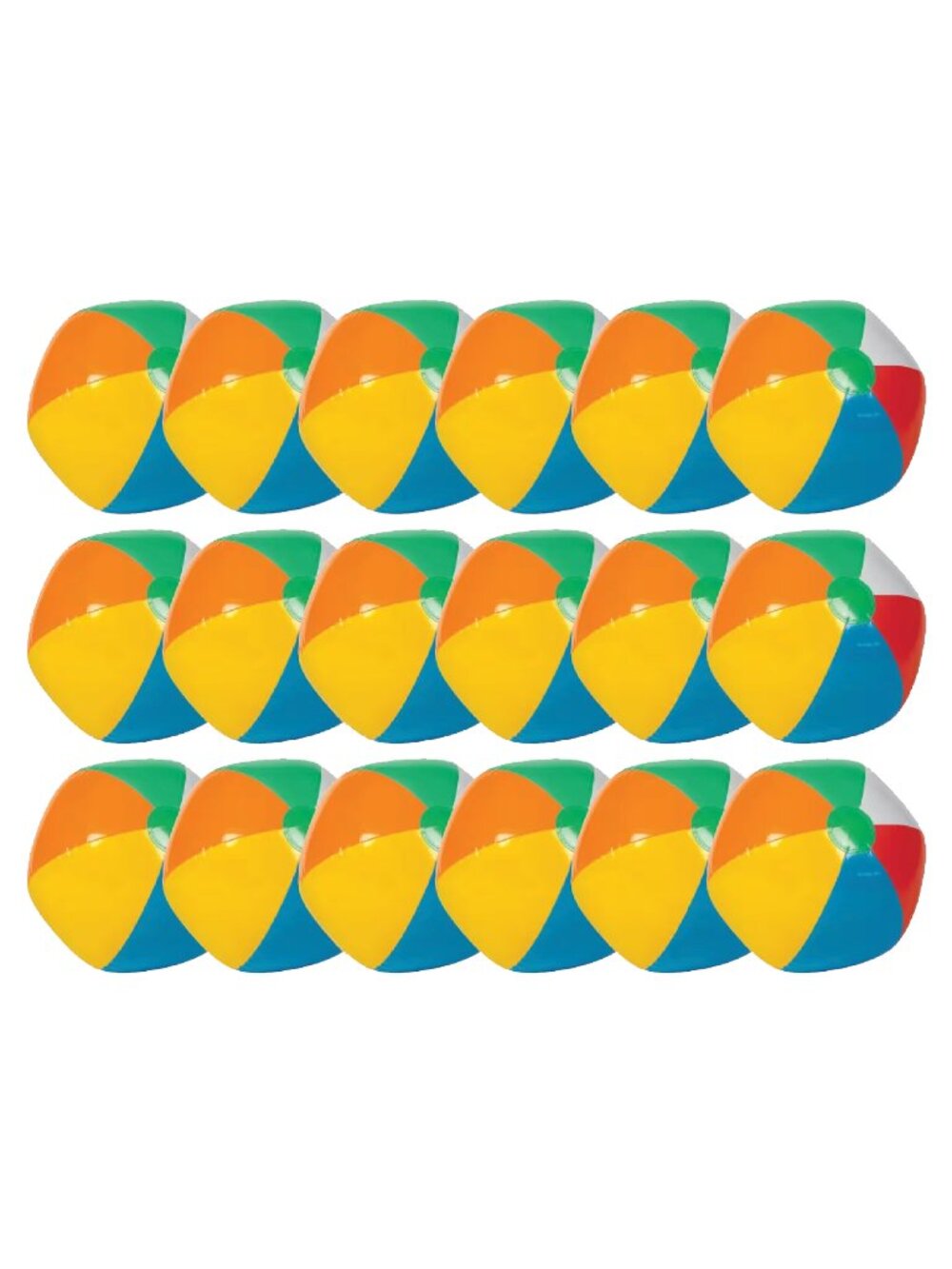 18-Pk 18” Inflatable Rainbow Beach Balls Bulk Lot New NIP Pool Game Party Favors - Picture 5 of 5